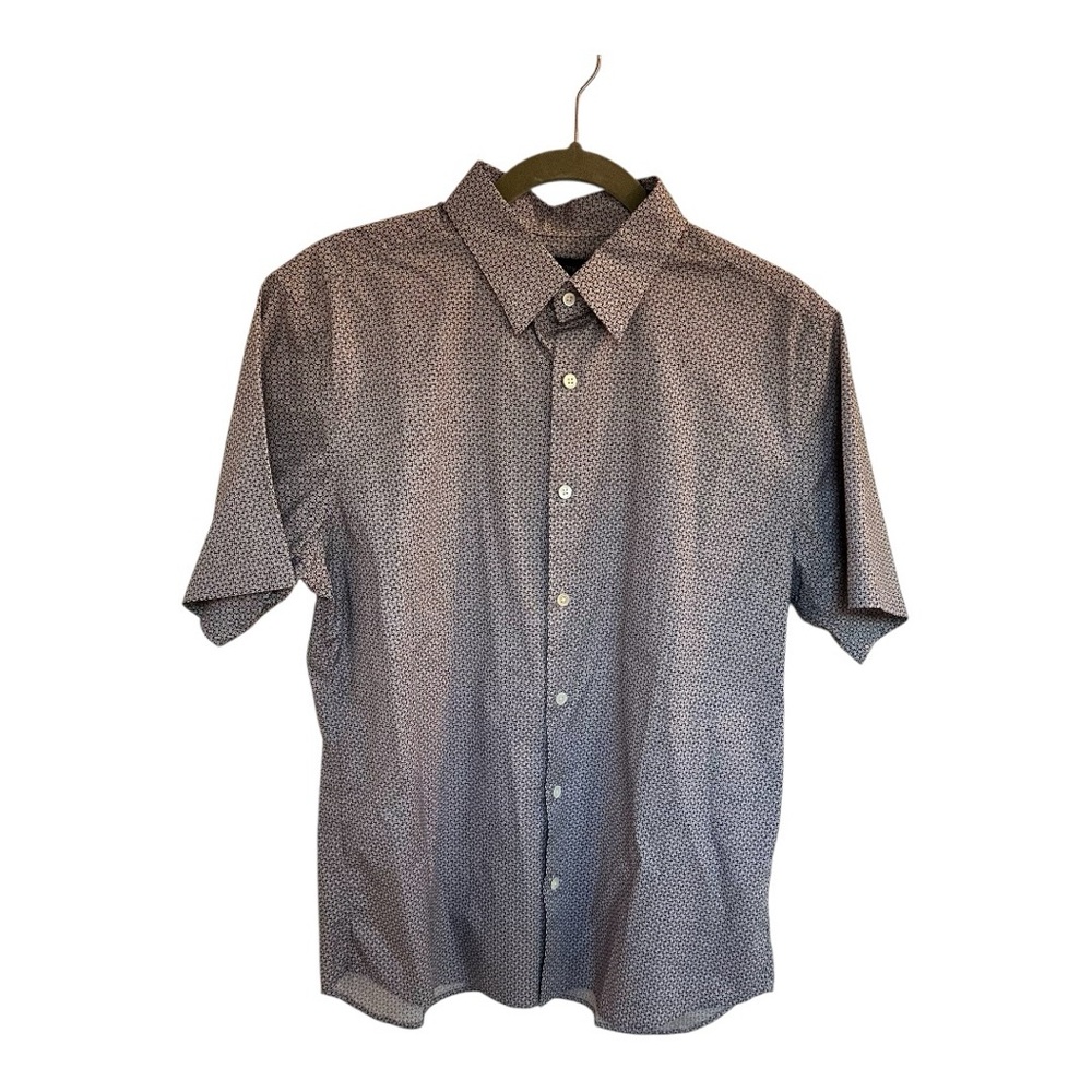 Theory Men's Geometric Pattern Button Down Shirt … - image 1